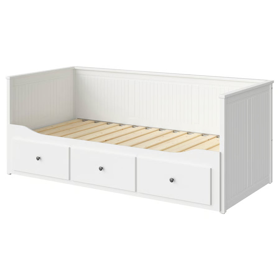 Letto divano IKEA HEMNES con 3 cassetti contenitori – Bianco, 80 x 200 cm, salvaspazio e versatile
