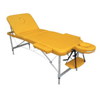 Lettino Massaggi Pieghevole in Alluminio – Portatile, Leggero, Altezza Regolabile, Schienale Reclinabile, 15 kg