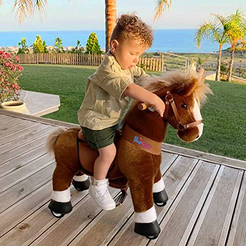 PonyCycle Modello U Cavallo che Cammina senza Elettrico con Rotelle cavalli Giocattoli Cavalcabili per Bambini (con Freno/con Suono/ 90cm Altezza/Taglia 4 per 4 8 Anni) Cavallo Marrone Ux424 : Amazon.it: Giochi e giocattoli