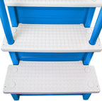 Gradini antiscivolo per piscine | Grigi | Per piscine fuori terra | Possono essere montati su ponti alti da 48" a 54" | Scale di sicurezza con portata fino a 300 libbre