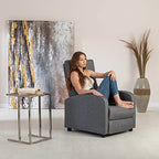Don Descanso   Poltrona Relax Tessuto Verona Grigio, con Poggiapiedi, Sistema di Apertura Push, Compatta, Sdraiate fino a 160º e Posizione Zero (81.5x66.5x97.5 cm) : Amazon.it: Casa e cucina