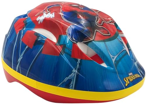 A.T.L.A.S. Bicicletta 12'' Spiderman dotata di 1 freno, piastra anteriore decorativa, parafanghi, carter e stabilizzatori.   Casco Spiderman incluso! : Sport e tempo libero
