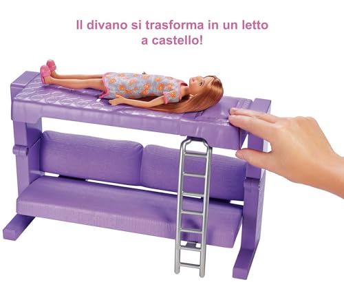 Barbie Casa dei Sogni, Casa a 3 Piani con 8 Stanze, Ascensore e Piscina con Scivolo, Oltre 60 Accessori, Regalo per Bambini da 3 a 7 Anni, GNH53 : Giochi e giocattoli