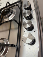Piano Cottura 4 Fuochi 60 cm Da Incasso Inox Acciaio Liscio