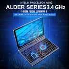 Mini computer portatile 2 in 1 da 8 pollici, con schermo tattile HD, Windows 11 Pro, piccolo computer portatile per affari e studenti, Intel N100 12 GB LPDDR5 1 TB M.2 SSD, Wi Fi 6, fotocamera BT5.2 : Informatica