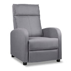 Don Descanso   Poltrona Relax Tessuto Verona Grigio, con Poggiapiedi, Sistema di Apertura Push, Compatta, Sdraiate fino a 160º e Posizione Zero (81.5x66.5x97.5 cm) : Amazon.it: Casa e cucina