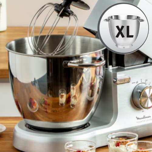 Moulinex Masterchef Impastatrice Planetaria, 6,7 litri, Robot da cucina con Frusta, sbattitore, Gancio Impastatore, 1500 W, 8 velocità, QA810D : Amazon.it: Casa e cucina
