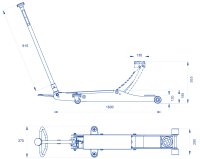 Sollevatore idraulico a carrello OMCN 3030 alzata 555mm portata 6000 Kg