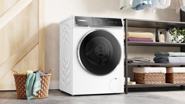 WGB24402IT Serie 8 Lavatrice smart a carica frontale, 9 kg, 1400 giri, Efficienza energetica A -50%, motore inverter con 10 anni di garanzia, riduce le pieghe, Bianco, 60 Cm