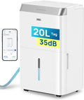 Dreo Deumidificatore Casa Muffa 20L/24h, Alexa & WiFi, Tanica da 3.4L, Deumidificatore silenzioso 38dB, 40㎡, con 3 Modalità d’Uso, Timer e Asciugatura del Bucato, per bagno, camera da letto, cantina