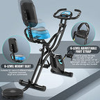 Profun Cyclette pieghevole da fitness, 10 livelli di resistenza magnetica e sedile ampio e confortevole, bicicletta di esercizio da interni, supporto per tablet e monitor digitale : Sport e tempo libero