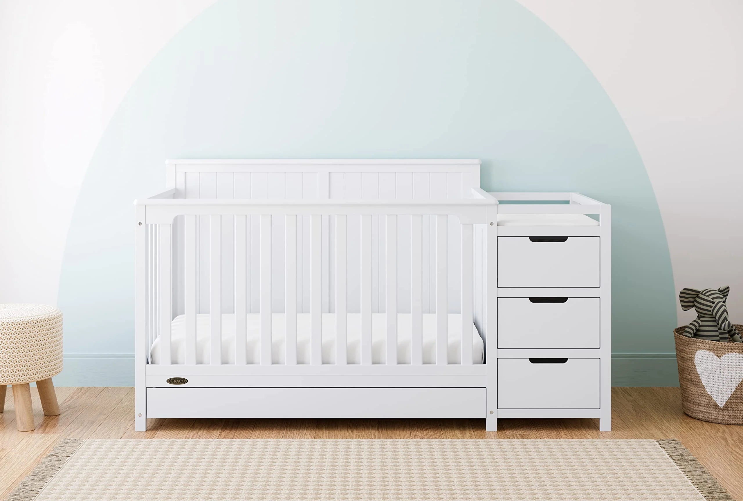 Culla trasformabile 5 in 1 Graco Hadley con fasciatoio e cassetto