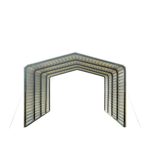 2025 TMG-CP1220F Carport interamente in acciaio da 12' x 20' con lati chiusi