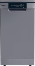 Candy Brava CDPH 2D1047S Lavastoviglie Slim a Libera Installazione, 10 Coperti, 5 Programmi, Ciclo Rapido, Classe E, AxLxP 85x45x58 cm, Argento [Classe di efficienza energetica E]