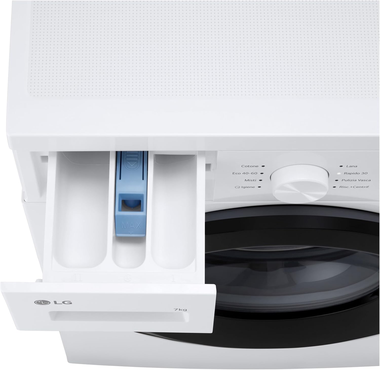 LG F4NA10S7NWK Lavatrice 7 kg Slim a Carica Frontale Serie A1, Classe A, 1400 Giri, Programma Igiene con Vapore, Lavaggio Rapido, Programma Lana, Libera Installazione, Design Essenziale, White