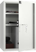 Profirst Cassaforte Guardian 5 in acciaio con doppia serratura, 2 chiavi, 2 ripiani regolabili, base in feltro con materiale di fissaggio