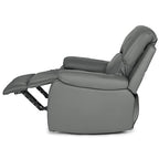 Bravich Divano reclinabile manuale in pelle rigenerata grigia di lusso, mobili per soggiorno, poltrona lounge set per il massimo comfort ed eleganza. Divano a posto singolo per la casa (96 x 93 x 97 : Amazon.it: Casa e cucina
