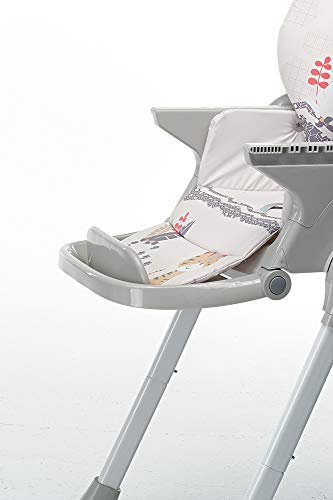 Foppapedretti Seggiolone Meeting, bambini da 6 mesi a 3 anni (fino a 15 Kg), Seduta/Poggiapiedi/Schienale Regolabili, Cesto Porta Oggetti, Stabile e Confortevole, con Imbottitura Lavabile, Teddy : Prima infanzia