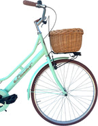 Bicicletta Donna da Passeggio Olanda Misura 26 Bici da città Vintage retrò con Cestino Turchese