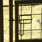 Easycomfort Kennel per Cani in Acciaio per Interni ed Esterni con Tettuccio in Tessuto Oxford e 2 Ciotole, 244x122x183 cm