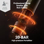 OutIn Nano Macchina da caffè espresso elettrica portatile, caffettiera da viaggio per il campeggio, caffettiera da auto auto riscaldamento con USB C, con caffè macinato e capsula NS : Amazon.it: Casa e cucina