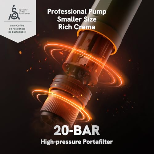 OutIn Nano Macchina da caffè espresso elettrica portatile, caffettiera da viaggio per il campeggio, caffettiera da auto auto riscaldamento con USB C, con caffè macinato e capsula NS : Amazon.it: Casa e cucina