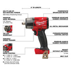 2025 Milwaukee 3697-27 M18 Fuel Set completo di 7 utensili