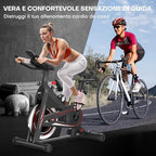 Cyclette da Casa, DMASUN Cyclette Professionali Hanno Una Resistenza Magnetica più Forte, cyclette più Silenziosa, più Confortevole e Sicurezza Stabile, Capacità 160 kg（Include Coprisella Cyclette） : Sport e tempo libero