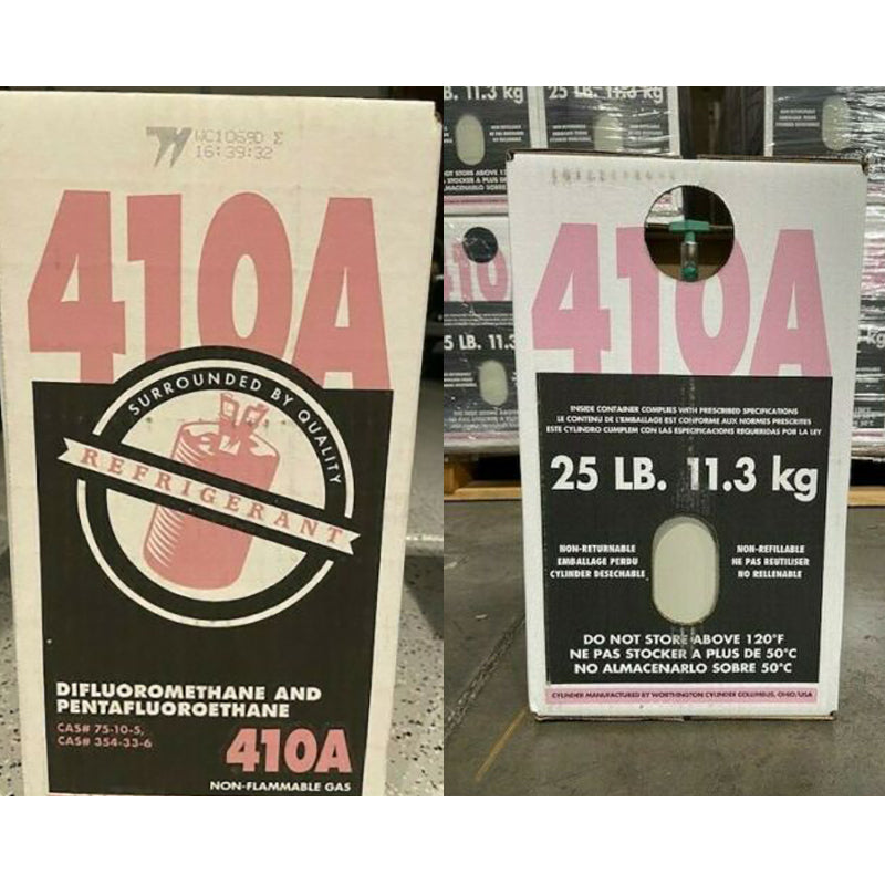 25 libbre di refrigerante R410A, nuovo, sigillato in fabbrica.