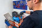 ABAC Compressore d'Aria Portatile Silenzioso EASE AIR 6, Compressore Aria Oil Free, Pressione Massima 8 Bar, Potenza 0,75 Hp, Serbatoio 6 Litri, Rumorosità 49 dB : Amazon.it: Fai da te