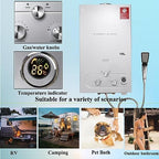ECUTEE 18L 36KW Scaldabagno a gas di petrolio liquefatto Scaldabagno a gas propano/GPL, Scaldabagno istantaneo senza serbatoio con kit doccia, Per docce da esterno, argento : Amazon.it: Fai da te