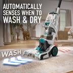 Hoover SmartWash+, lavatappeti automatico per tappeti e tappezzeria, shampoo per la pulizia profonda dei tappeti, deodorante per tappeti e smacchiatore per animali domestici FH52000, turchese