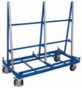 Carrello porta pannelli variofit, bifacciale, dimensioni esterne: 2.080 x 880 x 1.700 mm (l / p / h) capacità di carico 1200 kg ruota in gomma piena elastica, nera-2006