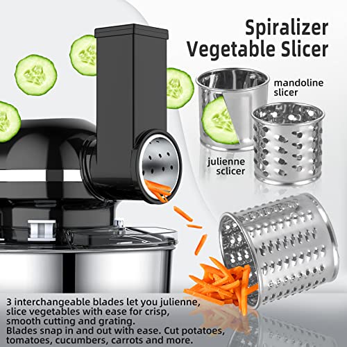 Homlee 3 in 1 Robot da Cucina, Impastatrice Planetaria Multifunzione 5.5L Litri Terrina In Acciaio Inox,1,5L Frullatore Succo,Set Per Salsicce, 6 Velocità : Amazon.it: Casa e cucina