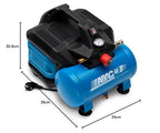 ABAC Compressore d'Aria Portatile Silenzioso EASE AIR 6, Compressore Aria Oil Free, Pressione Massima 8 Bar, Potenza 0,75 Hp, Serbatoio 6 Litri, Rumorosità 49 dB : Amazon.it: Fai da te