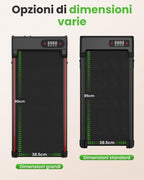 Tapis Roulant Elettrico Pieghevole Salvaspazio, Velocità Regolabile 1-8Km/H, Walking Pad 2.5HP, Nessuna installazione richiesta, Salvaspazio, Telecomando