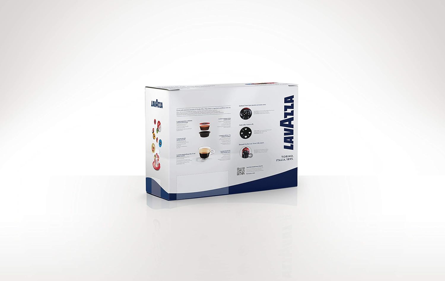 Lavazza A Modo Mio Idola Macchina Caffè, Touch, Greige Coffe, 38 x 14.5 x 28 cm