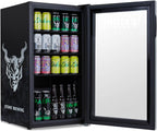 Frigorifero per bevande | 126 lattine indipendente con porta in vetro con cerniera a destra | Mini frigorifero per bevande, perfetto per birra, vino, bibite e bevande fredde