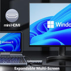 Mini computer portatile 2 in 1 da 8 pollici, con schermo tattile HD, Windows 11 Pro, piccolo computer portatile per affari e studenti, Intel N100 12 GB LPDDR5 1 TB M.2 SSD, Wi Fi 6, fotocamera BT5.2 : Informatica