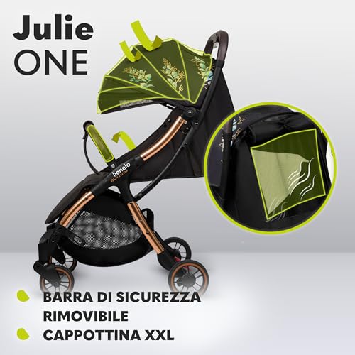 LIONELO Julie One Passeggino leggero e pieghevole da 0 mesi fino 22 kg Compatto con zanzariera, coprigambe, portabibite e borsa, Poggiapiedi regolabili e schienale alla posizione a sdraiata (Gold) : Amazon.it: Prima infanzia