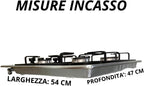 Piano Cottura 4 Fuochi 60 cm Da Incasso Inox Acciaio Liscio