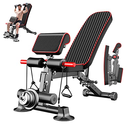 Panca per pesi regolabile, panca multiuso per allenamento di tutto il corpo, panca pieghevole per esercizi di inclinazione/inclinazione/declino, panca multiuso per palestra domestica (DZ) : Amazon.it: Sport e tempo libero
