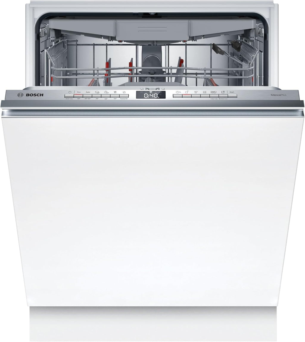 SMV4ECX31E Serie 4, Lavastoviglie da incasso a scomparsa totale, Home Connect, Extra Clean zone: lavaggio intenso per lo sporco più ostinato, Diagnostica da remoto, TimeLight, 60 cm