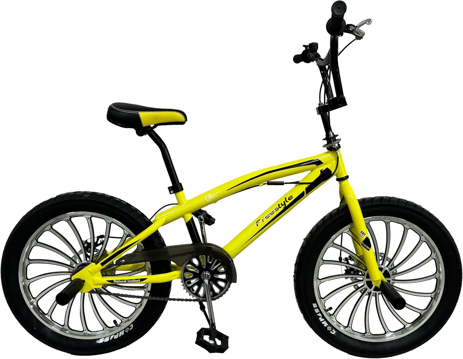 Freestyle Bicycle Bike 20 Inch BMX Freestyle Alloy Wheels and Disc Brakes Various Colors Handlebar Rotor 360° Bike for Kids Ages 7+