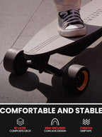 Skateboard elettrico Caribou con telecomando, autonomia 26 miglia, velocità massima 32 mph, 2 motori nel mozzo da 1000 W, longboard elettrico per adulti e adolescenti principianti, garanzia di 6 mesi.