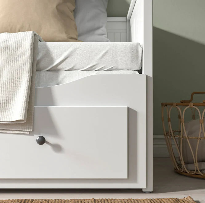 Letto divano IKEA HEMNES con 3 cassetti contenitori – Bianco, 80 x 200 cm, salvaspazio e versatile