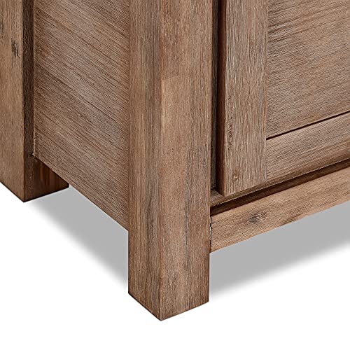 Ibbe Design Vetrina Credenza Vetrina Moderna Marrone Vetrina Mobile con 4 Ante e Casetti Alaska per Salotto Soggiorno Cucina, in Legno Massello di Acacia : Amazon.it: Casa e cucina