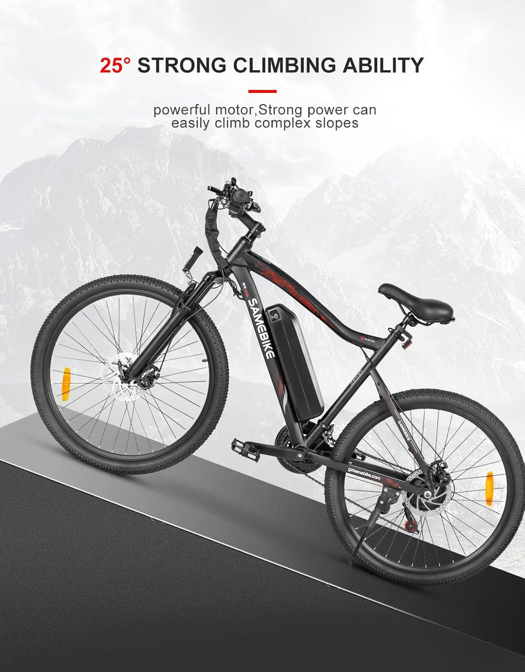 SAMEBIKE Bicicletta Elettrica per Adulti 26'',Bici Elettrica con Pedalata Assistita,City E-bike Unisex Adulto,Batteria Rimovibile 48V10.4AH,Bici Elettriche per 21 Velocità Uomo/Donna