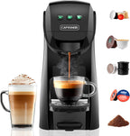 Warriors1 Macchina da Caffè a Capsule 5 in 1 per Nespresso, Lavazza A Modo Mio, Espresso Point, Dolce Gusto e Caffè Macinato, 20 bars, 0,8 L, Calore e Quantità Regolabili, Compatta per Casa e Ufficio
