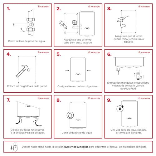 Ariston Pro1 Eco Slim   Thermos elettrico, 30 litri, a basso consumo verticale, scaldabagno elettrico, con funzione ECO 37,3 x 35,3 x 63,1 cm, prodotto per l'installazione in Spagna : Amazon.it: Fai da te